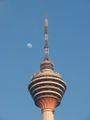 KL Tower and moon