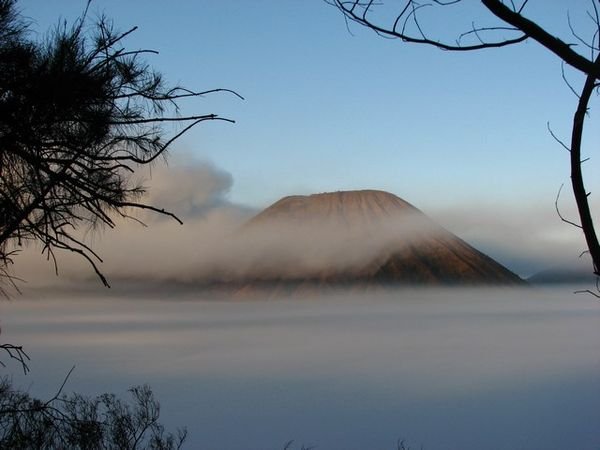 Mt Batok rises above the mist