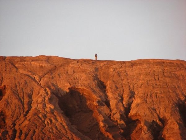 Man on rim of Mt Bromo