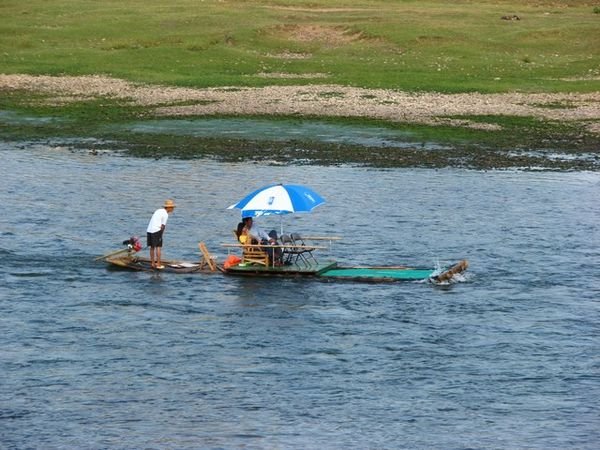 Bamboo raft on the Li River