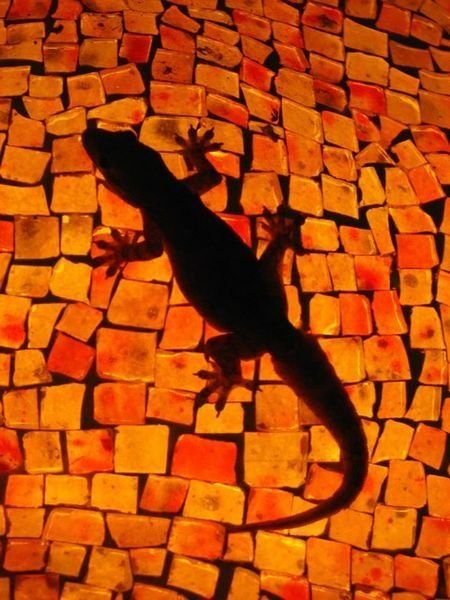 Gecko on mosaic