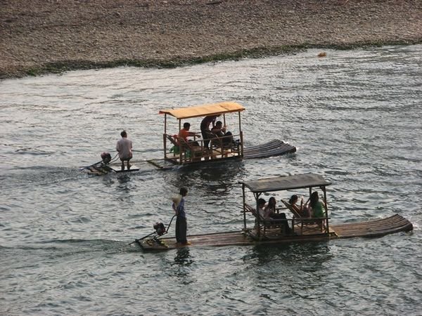 Bamboo rafts on Li River