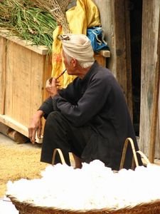 Pipe smoker and cotton