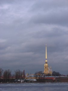 SS Peter and Paul Cathedral piercing the grey