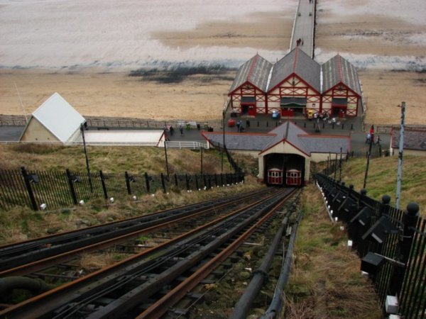 Funicular and pier