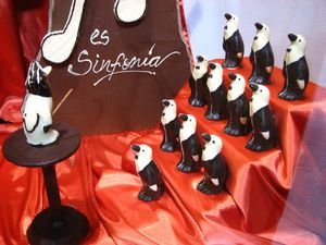 Chocolate penguin choir
