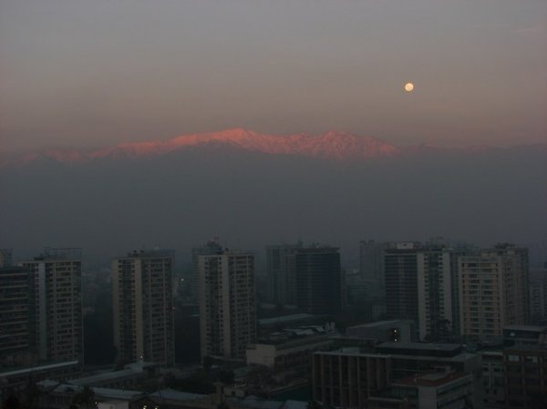 Moonrise over Santiago