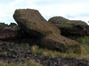 Fallen moai