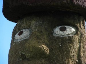 The only moai with eyes