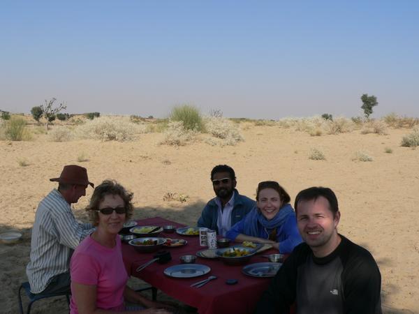 Camel riders - Steve, Susan, Kesh, Andy, budding lobster