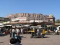 Mehrangarh Fort overlooking a market