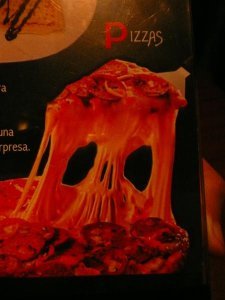 Scream-inspired pizza menu