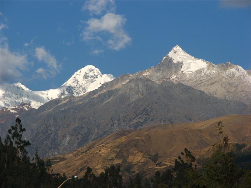 Mounts Huascaran (south face) and Chopicalqui (possibly)