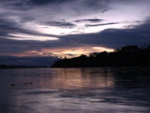 Sunset over the Rio Napo