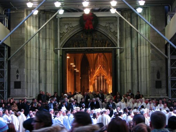 End of funeral at St Patrick's Cathedral