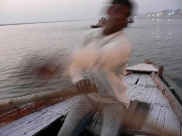The boatman showing some Matrix-style action