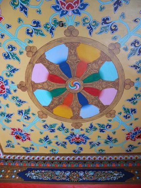Tibetan temple ceiling