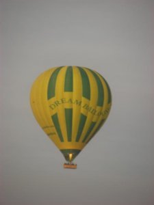 Balloon at dawn over the West Bank