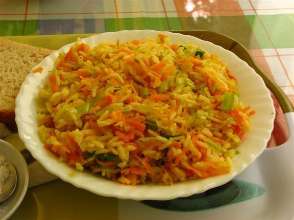 Rice and vegetables
