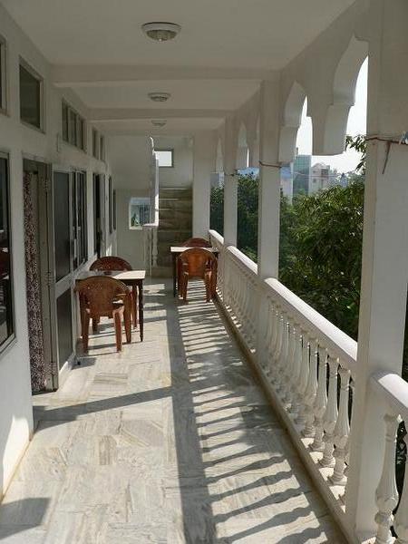 My terrace at the Hotel Gandhar International