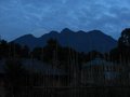 Three-peaked Mt Sabinyo at dawn
