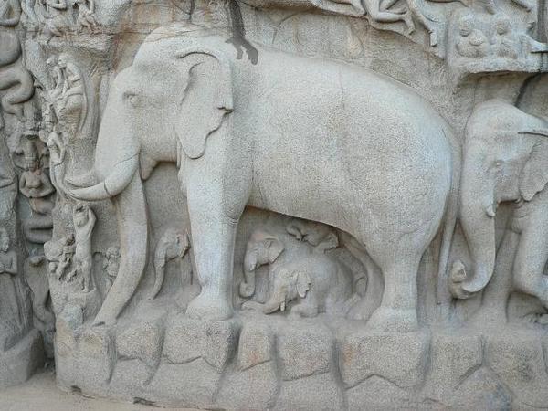 Arjuna's Penance bas relief