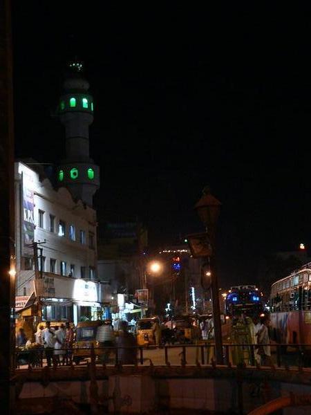 Nocturnal Madurai street scene