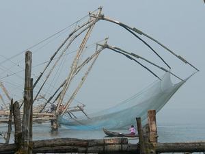 Chinese fishing nets at Fort Cochin