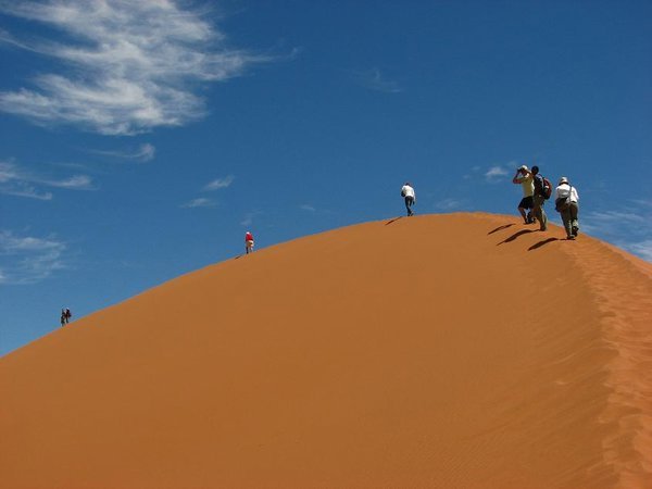 The ascent of Sossusvlei