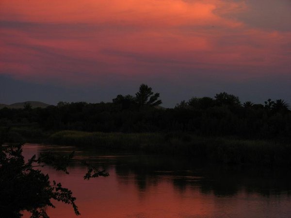 Sunset on the Orange river