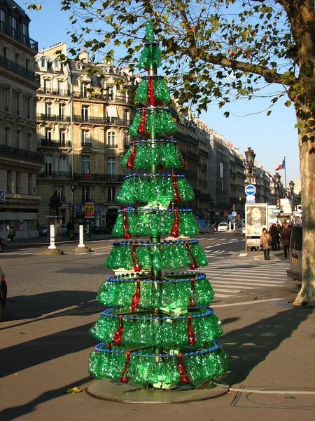 Recycled bottle Christmas tree