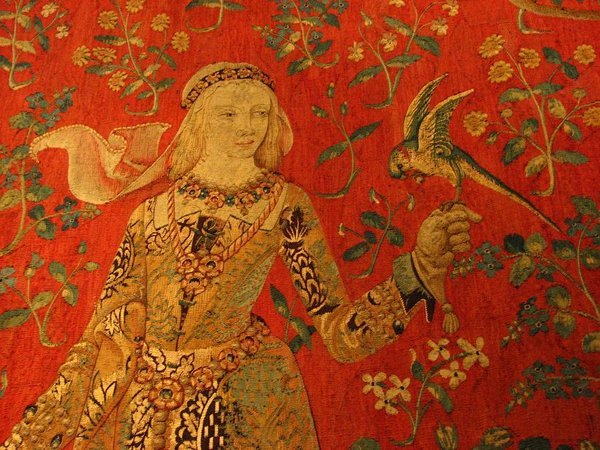 Detail of the Lady and the Unicorn tapestries