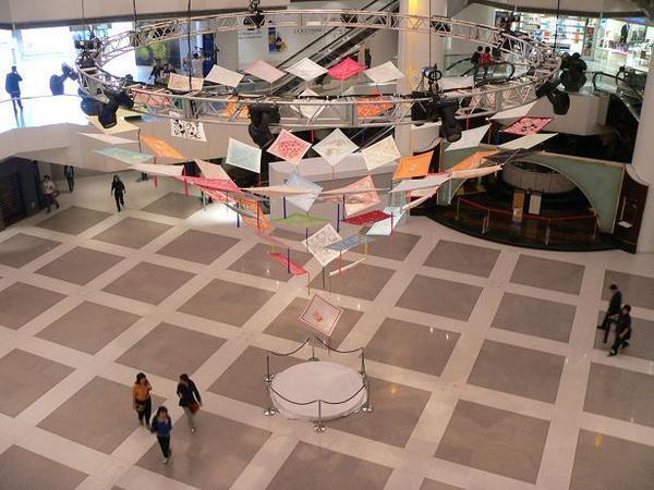 Shopping centre art exhibit