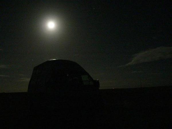 Campervan by moonlight