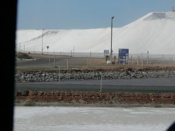 Salt mountain on the way to Port Hedland