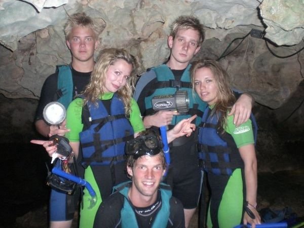 Snorkeling the caves