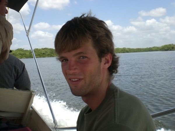 Brad on Lamanai Boat Ride