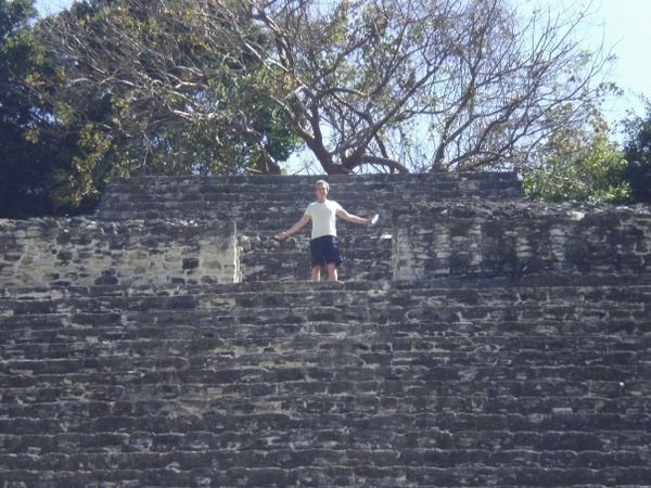 Joe atop the Jaguar Temple