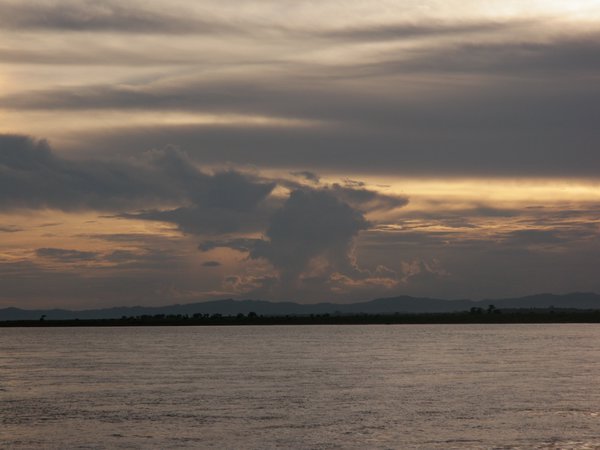 Bagan Sunset from the ferry.