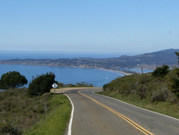 Highway 1 and Stinson Beach in the background