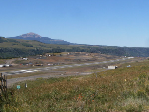 West end of runway in view