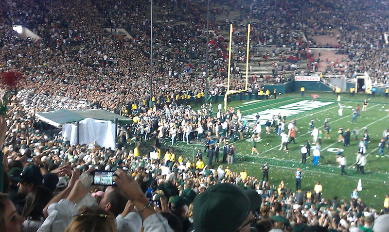 MSU players acknowledge "student section"
