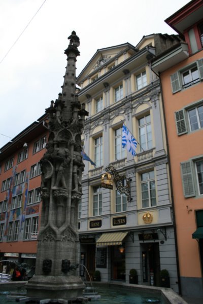 The grand Fountain in the town square