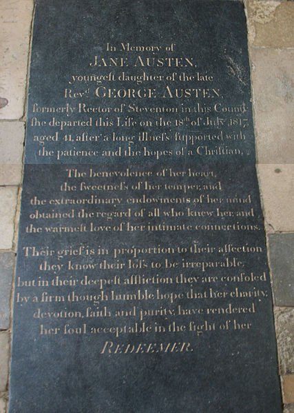 Jane Austen's Grave - Winchester Cathedral