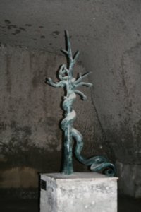The bronze hydra in the gym's pool