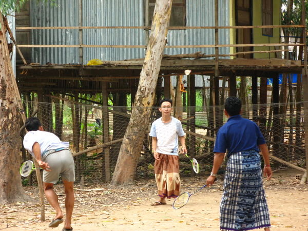 Badminton in a Cham village