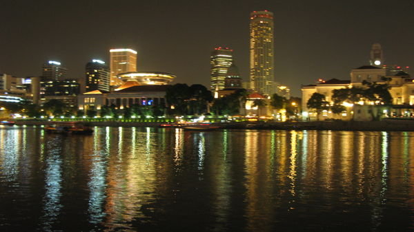 Singapore river by night