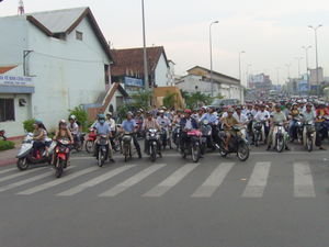 The traffic of Ho Chi Minh City.