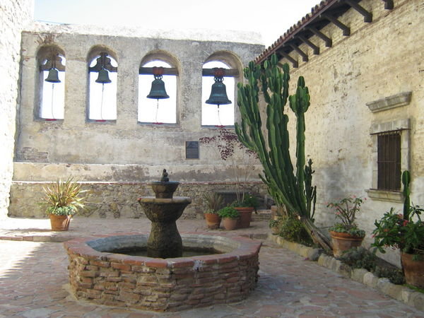 The bell wall and sacred garden