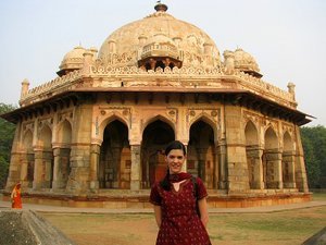 Outisde Isa Khan's Tomb in Delhi
